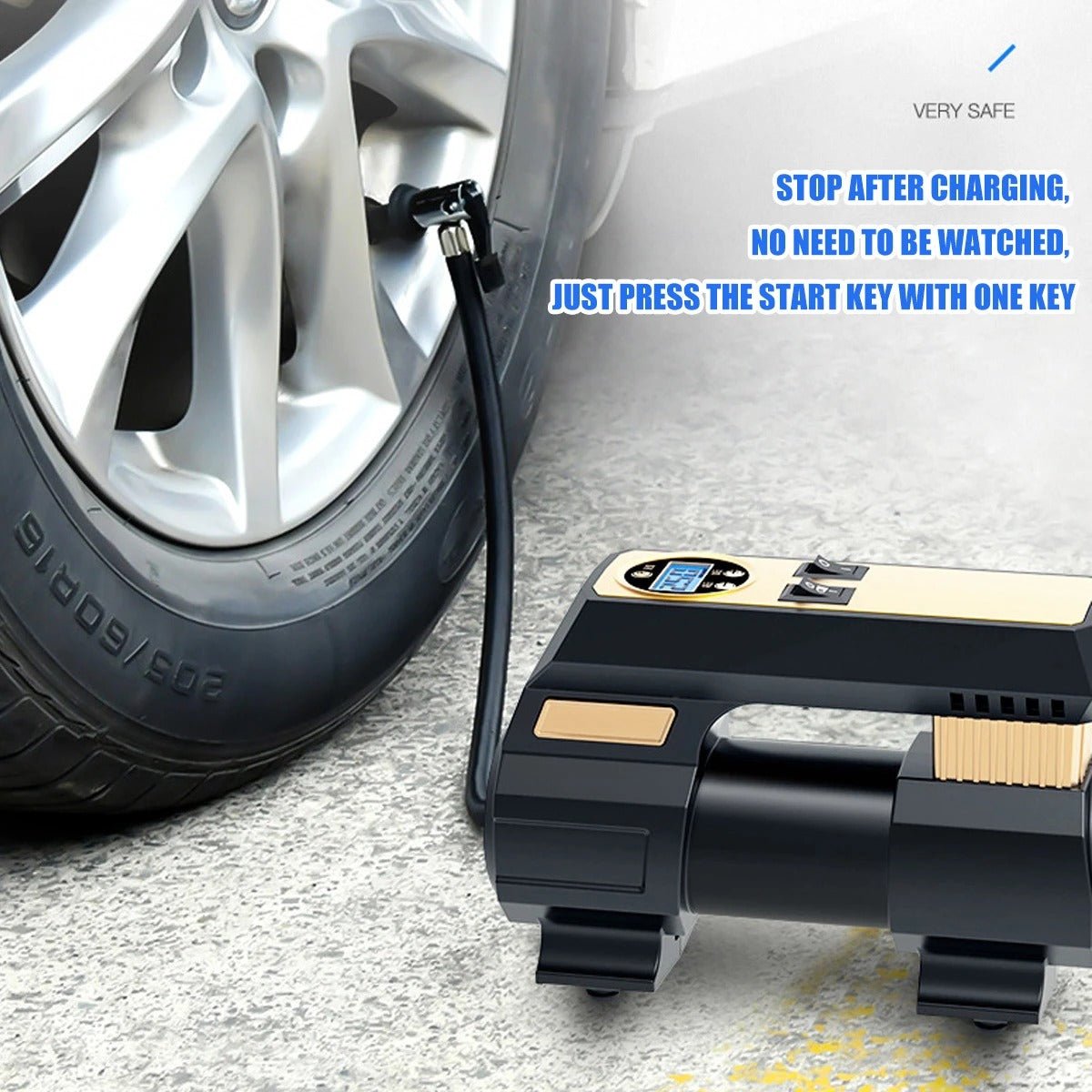 Portable Car Air Pump & Electric Tire Inflator - Mayon Finds