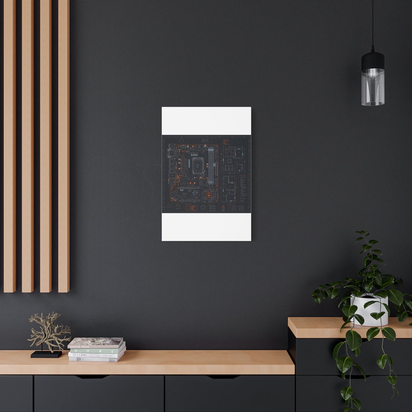 Custom Printed Circuit Board Matte Canvas Wall Art – 60 Sizes, Vertical, Horizontal & Square