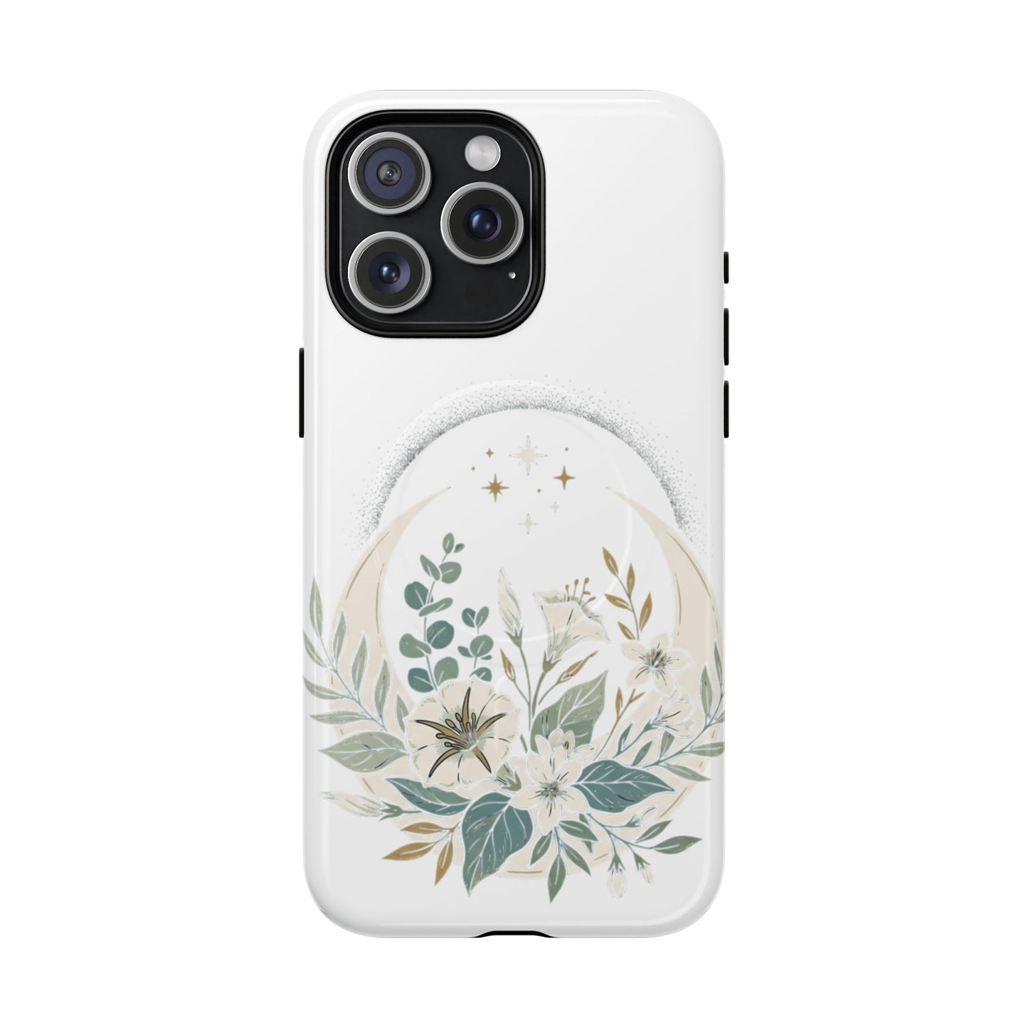 Custom Printed Botanical Phone Case – MagSafe Compatible, Dual-Layer, Glossy or Matte