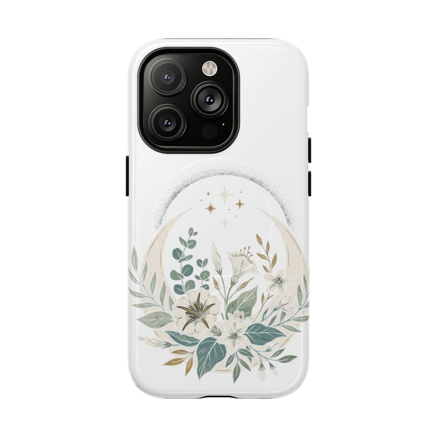 Custom Printed Botanical Phone Case – MagSafe Compatible, Dual-Layer, Glossy or Matte