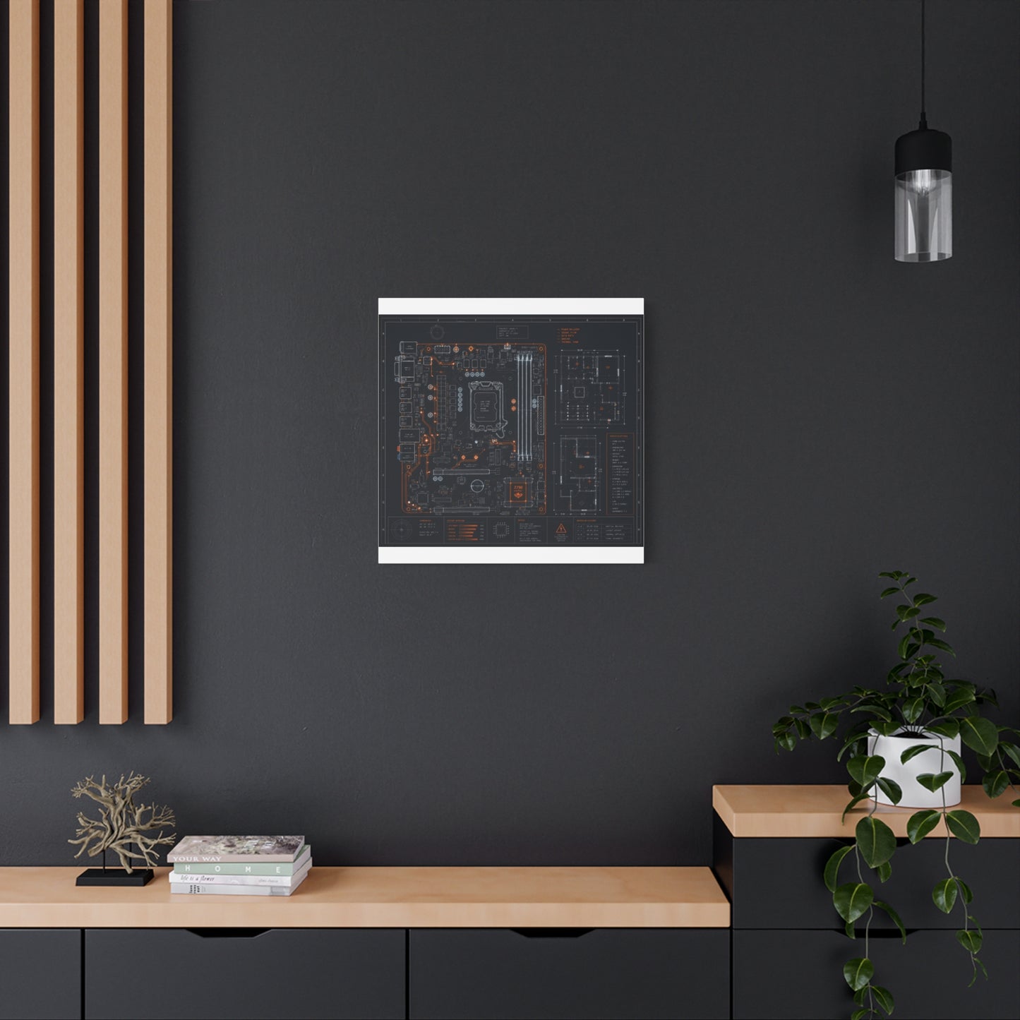 Custom Printed Circuit Board Matte Canvas Wall Art – 60 Sizes, Vertical, Horizontal & Square