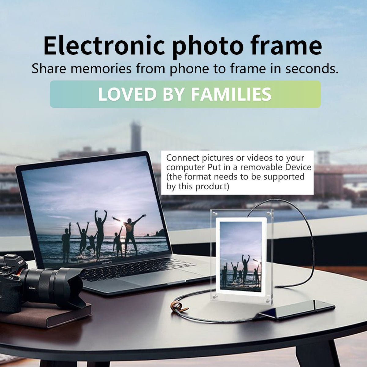 Smart Electronic Wi-Fi Digital Photo Frame & Picture Display - Mayon Finds