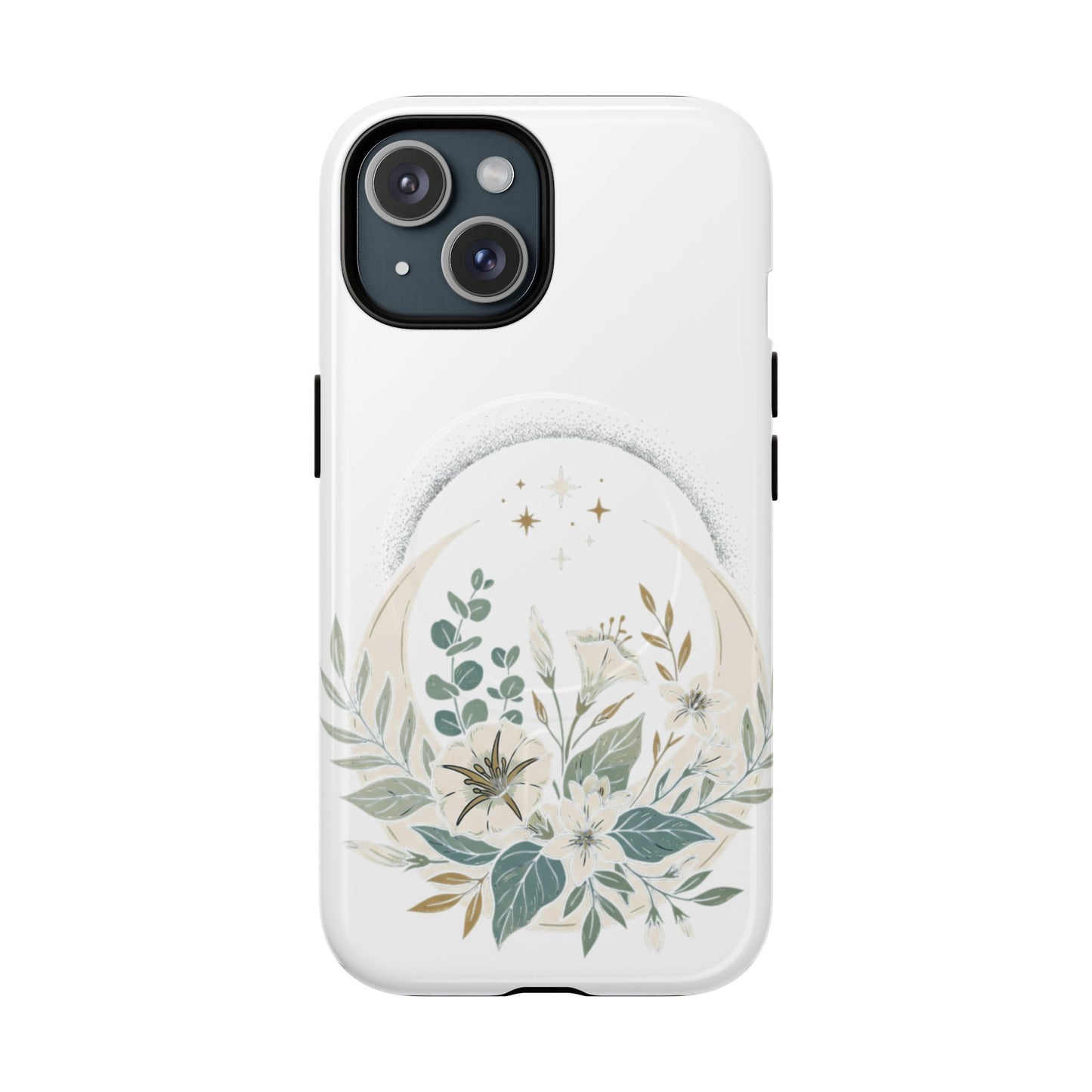 Custom Printed Botanical Phone Case – MagSafe Compatible, Dual-Layer, Glossy or Matte
