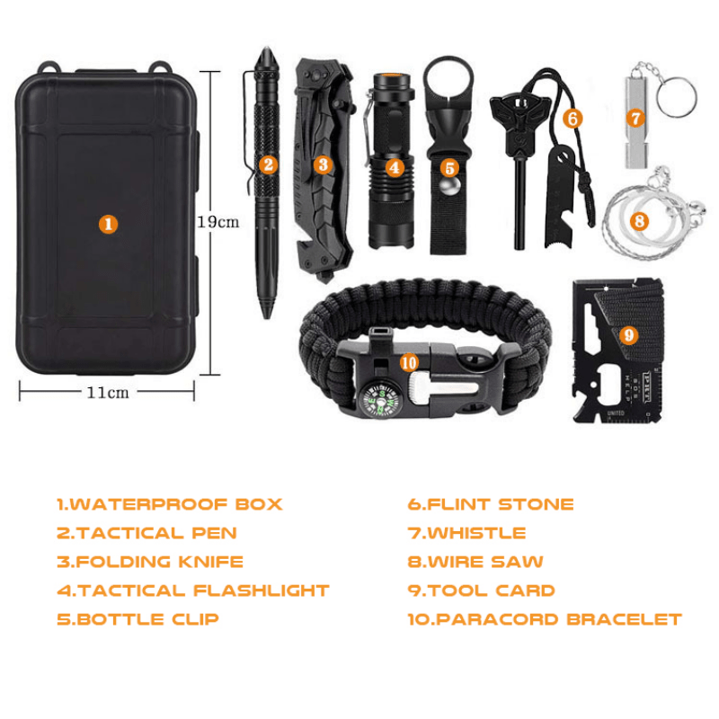 Outdoor Multifunctional Survival Tool Set & Emergency First Aid Kit - Mayon Finds
