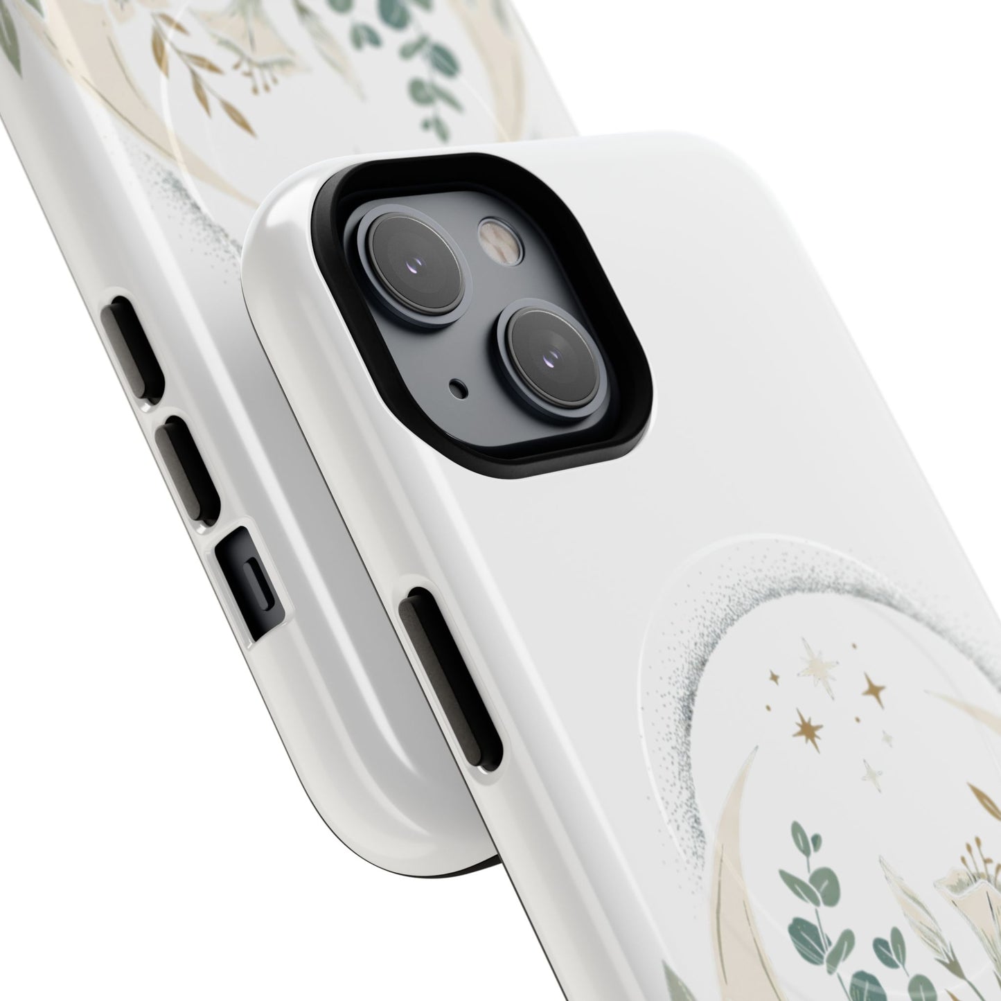 Custom Printed Botanical Phone Case – MagSafe Compatible, Dual-Layer, Glossy or Matte