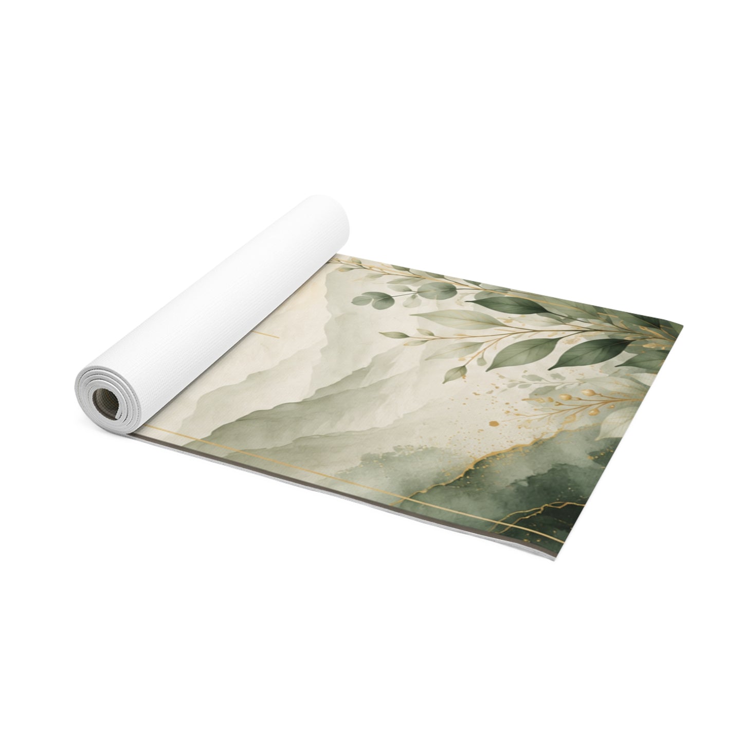 Custom Printed Yoga Mat – "Grow, Inspire & Thrive" – 24"x72", Anti-Slip, Full-Print