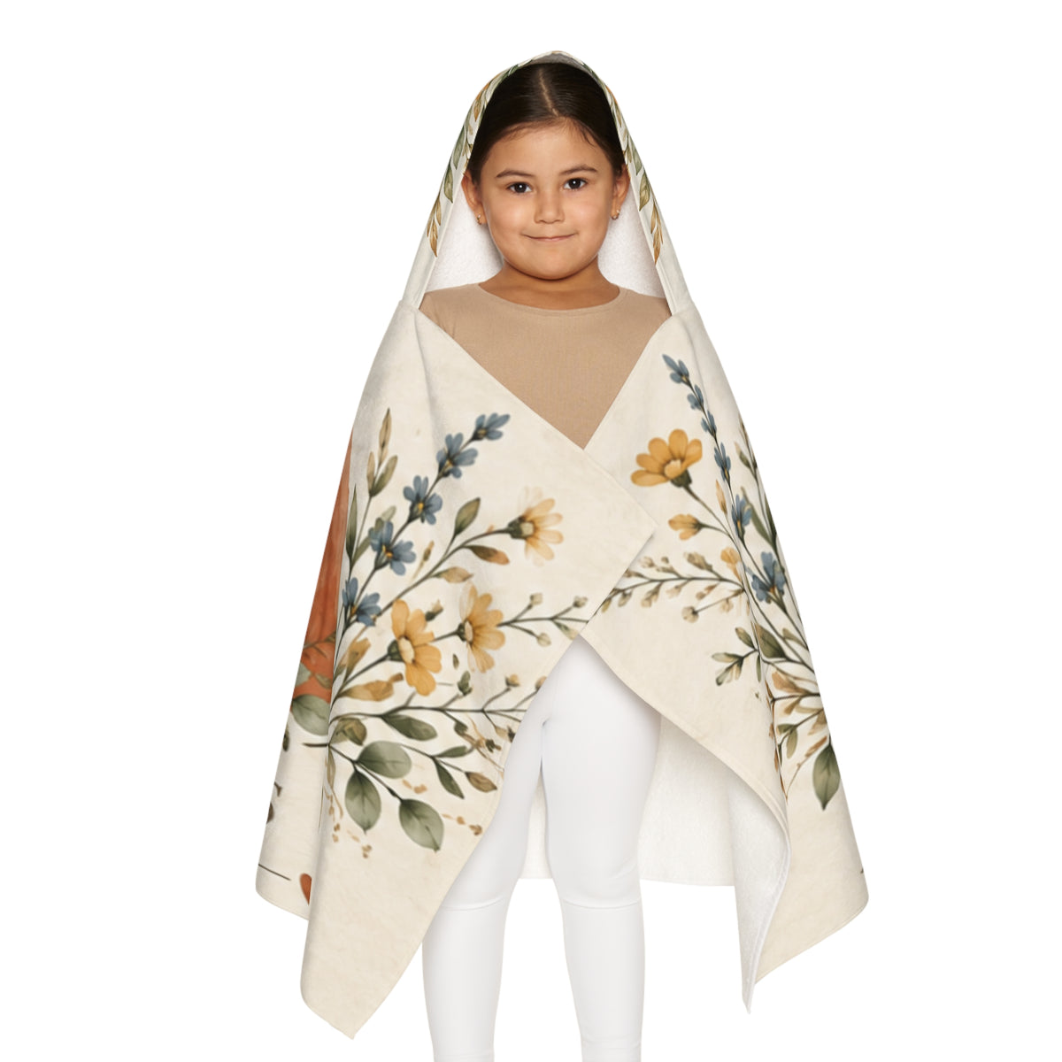 Custom Printed Youth Hooded Towel — 'Good Things Are Coming' Rainbow Floral Hooded Beach & Bath Towel - Mayon Finds
