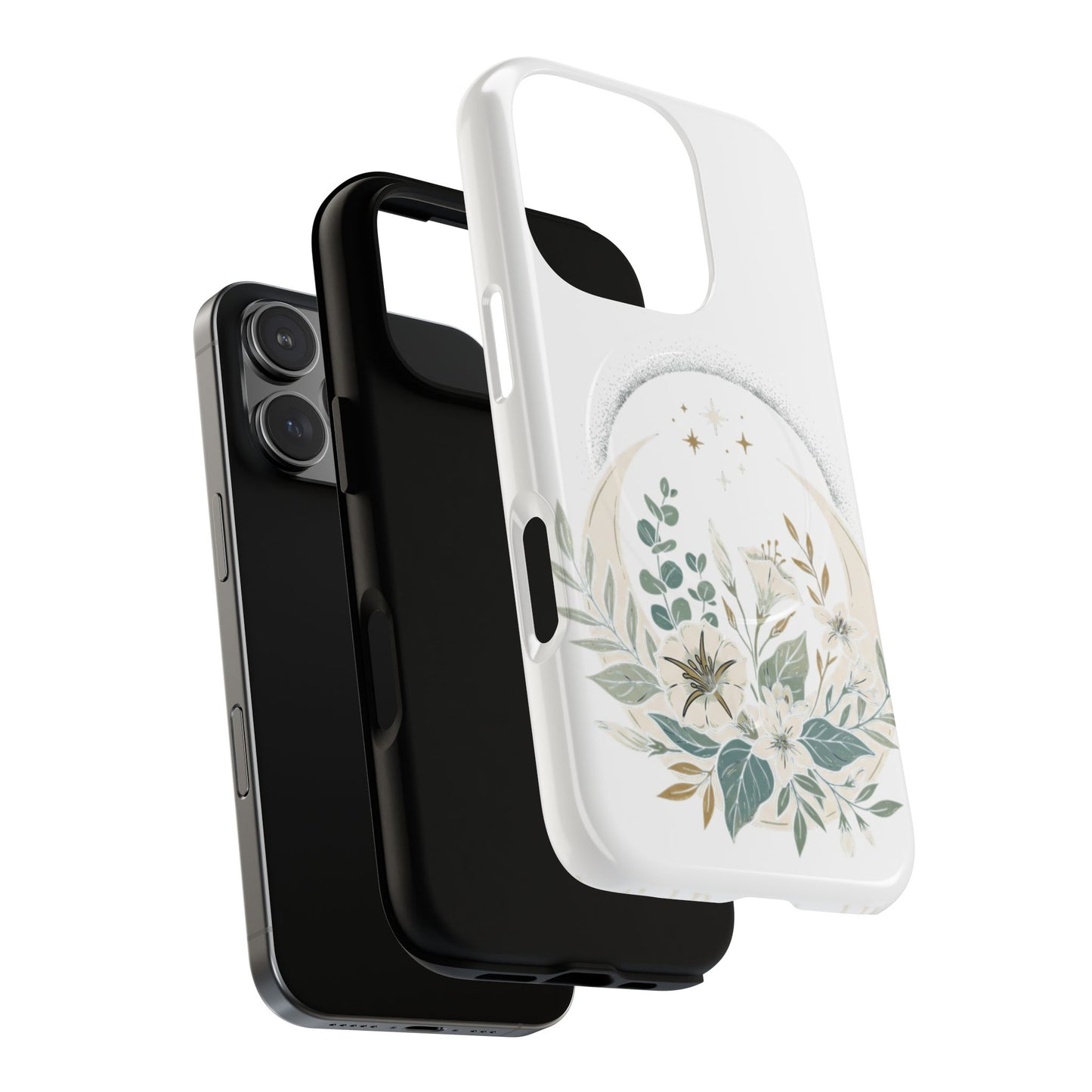 Custom Printed Botanical Phone Case – MagSafe Compatible, Dual-Layer, Glossy or Matte