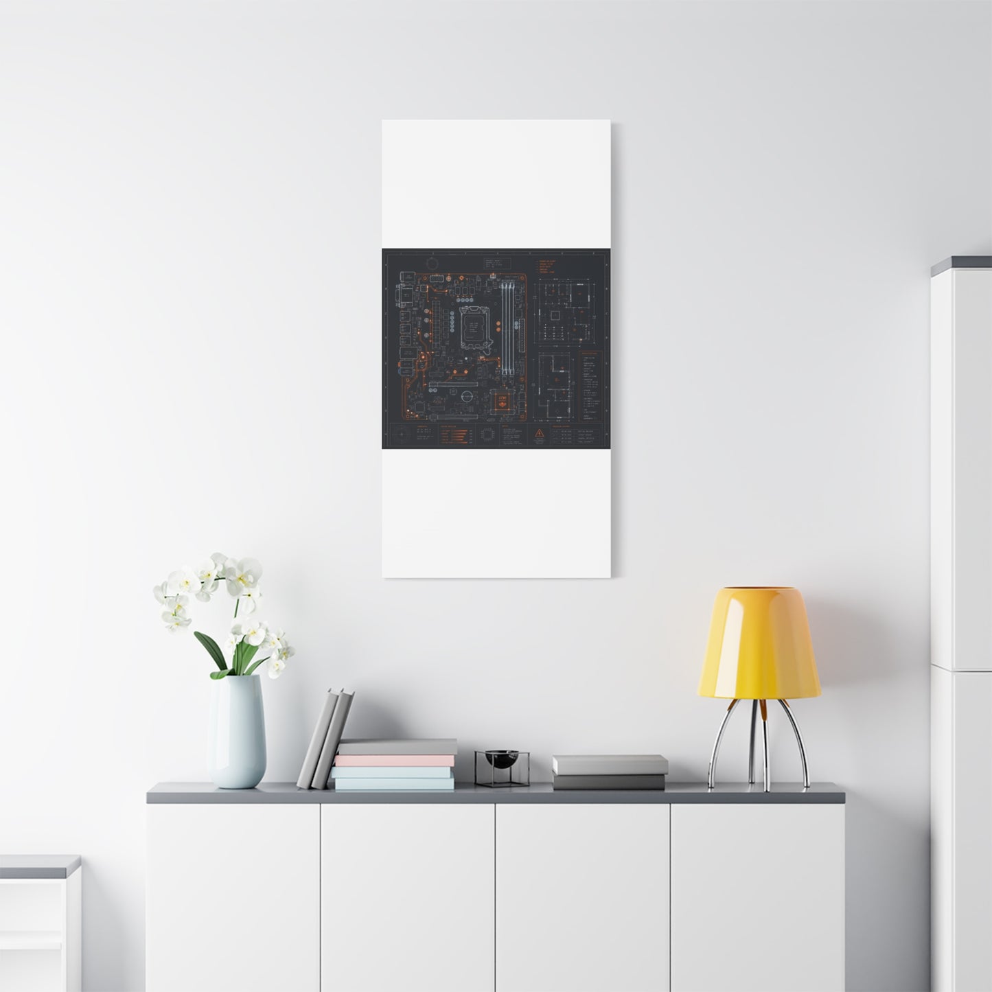 Custom Printed Circuit Board Matte Canvas Wall Art – 60 Sizes, Vertical, Horizontal & Square