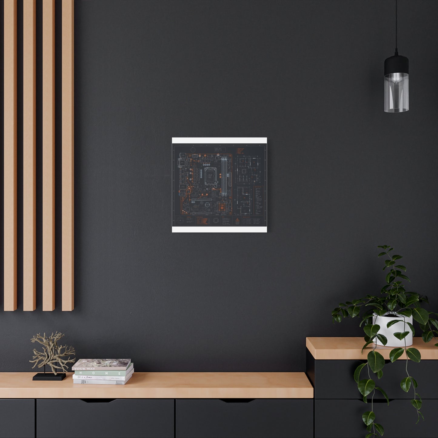Custom Printed Circuit Board Matte Canvas Wall Art – 60 Sizes, Vertical, Horizontal & Square