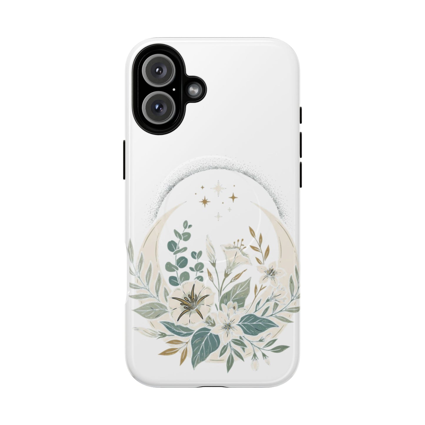 Custom Printed Botanical Phone Case – MagSafe Compatible, Dual-Layer, Glossy or Matte