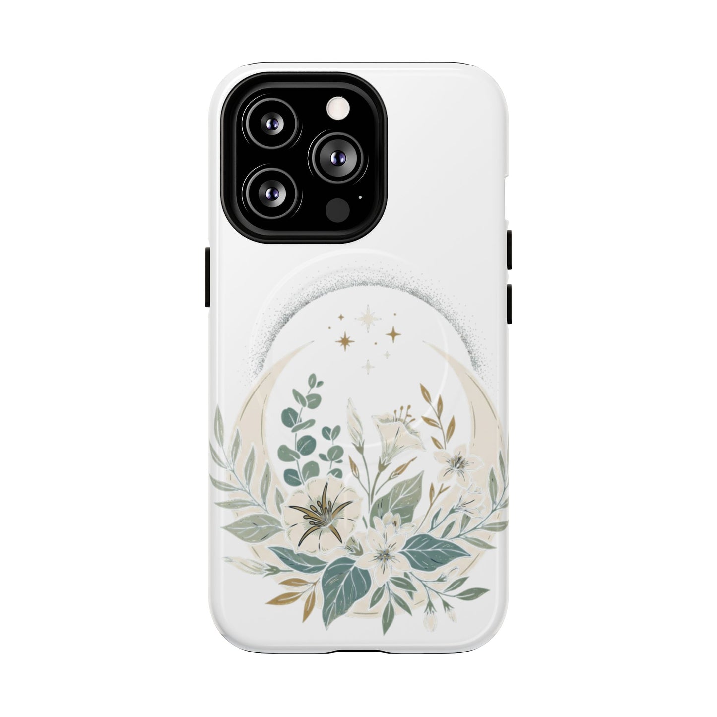 Custom Printed Botanical Phone Case – MagSafe Compatible, Dual-Layer, Glossy or Matte