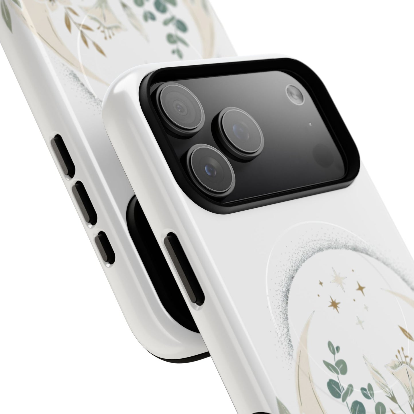 Custom Printed Botanical Phone Case – MagSafe Compatible, Dual-Layer, Glossy or Matte