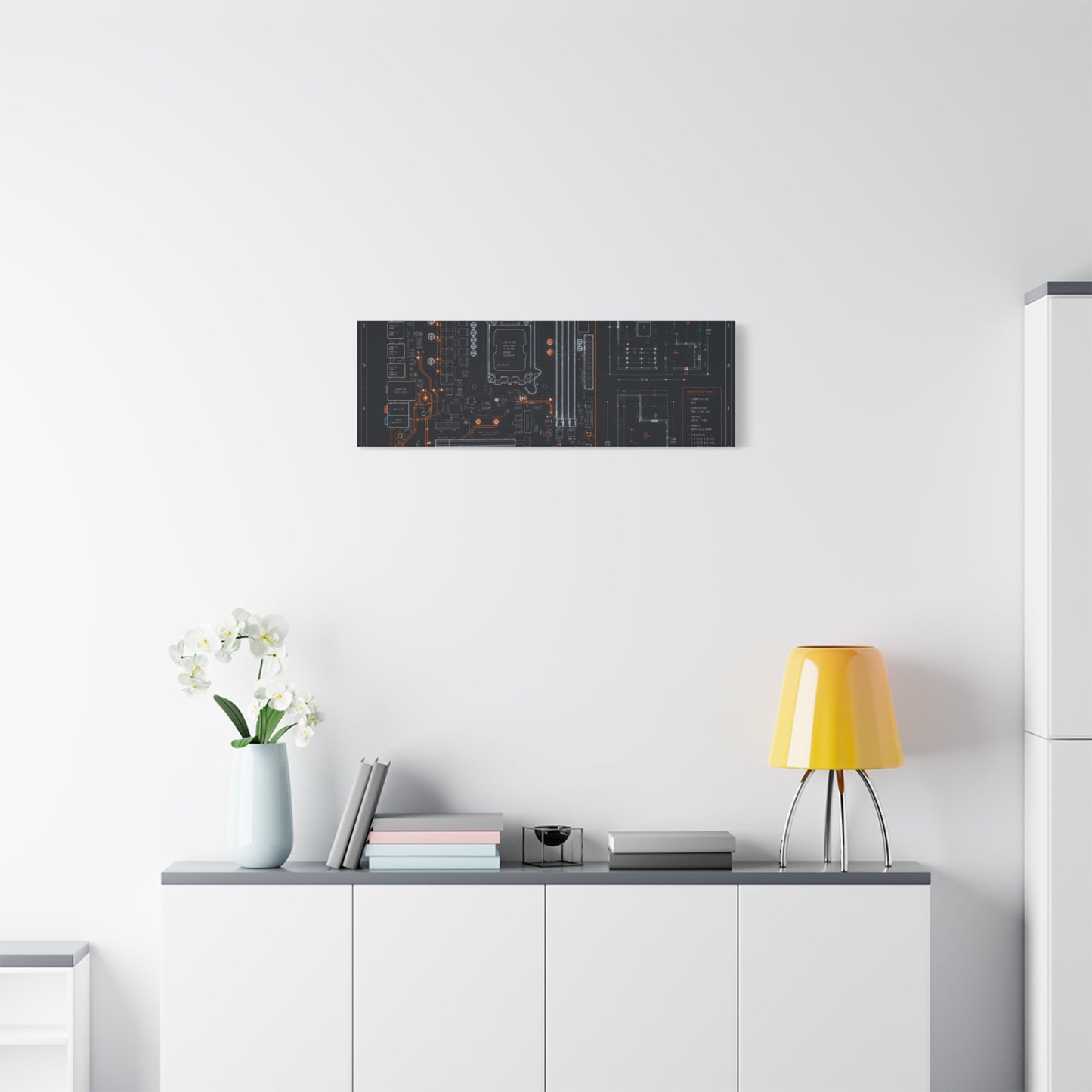 Custom Printed Circuit Board Matte Canvas Wall Art – 60 Sizes, Vertical, Horizontal & Square