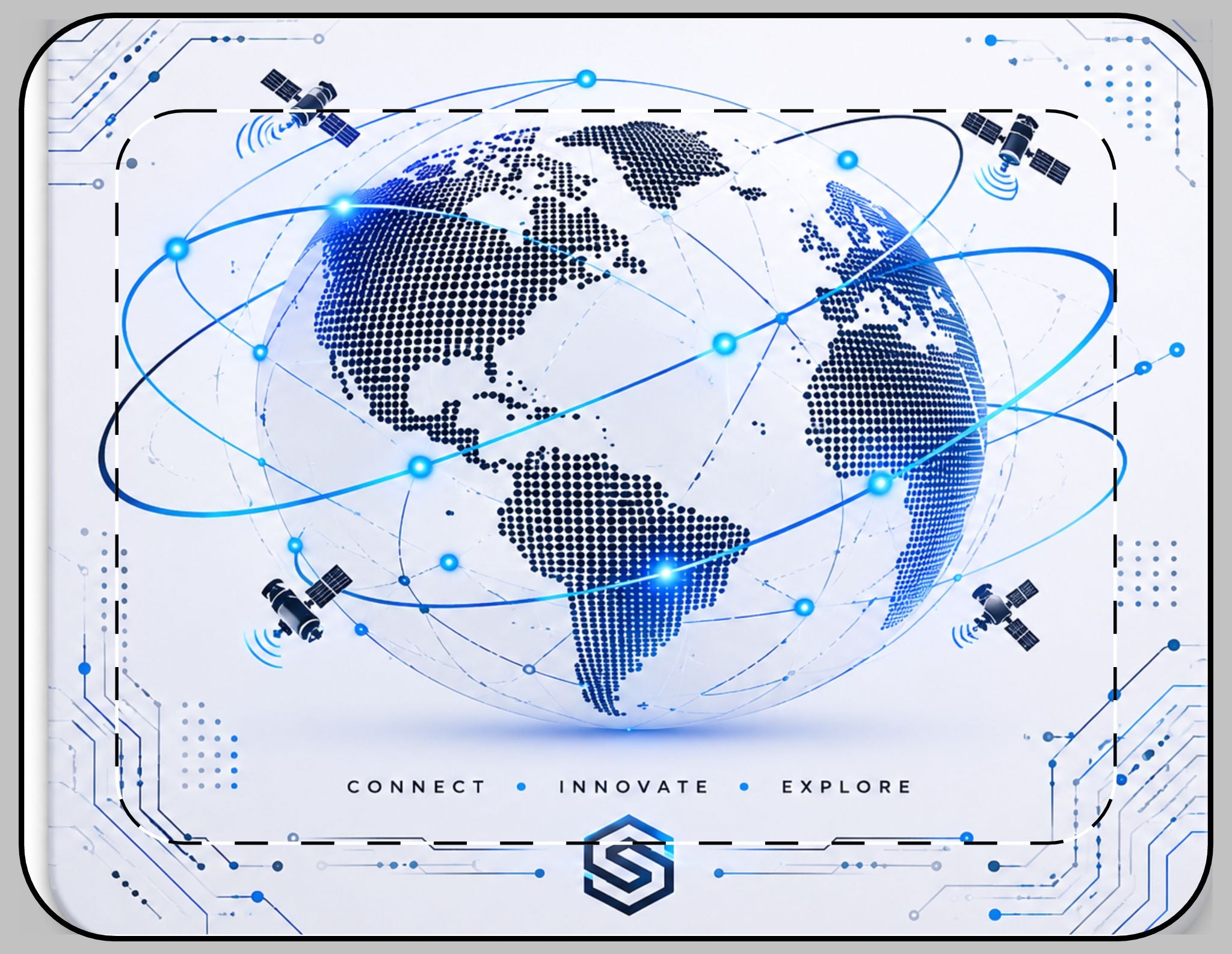 Laptop Sleeve — Global Network Design (“Connect • Innovate • Explore”)