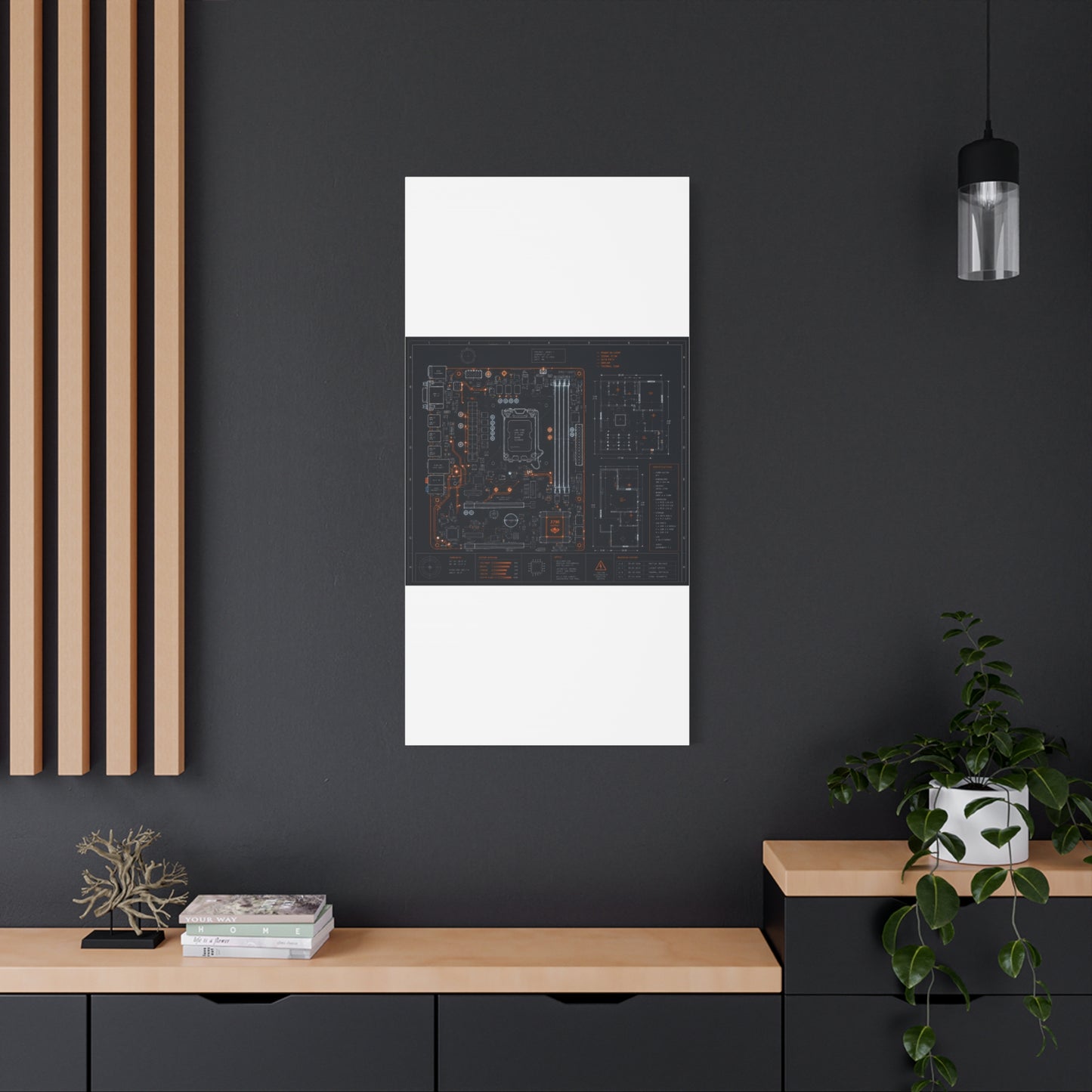 Custom Printed Circuit Board Matte Canvas Wall Art – 60 Sizes, Vertical, Horizontal & Square