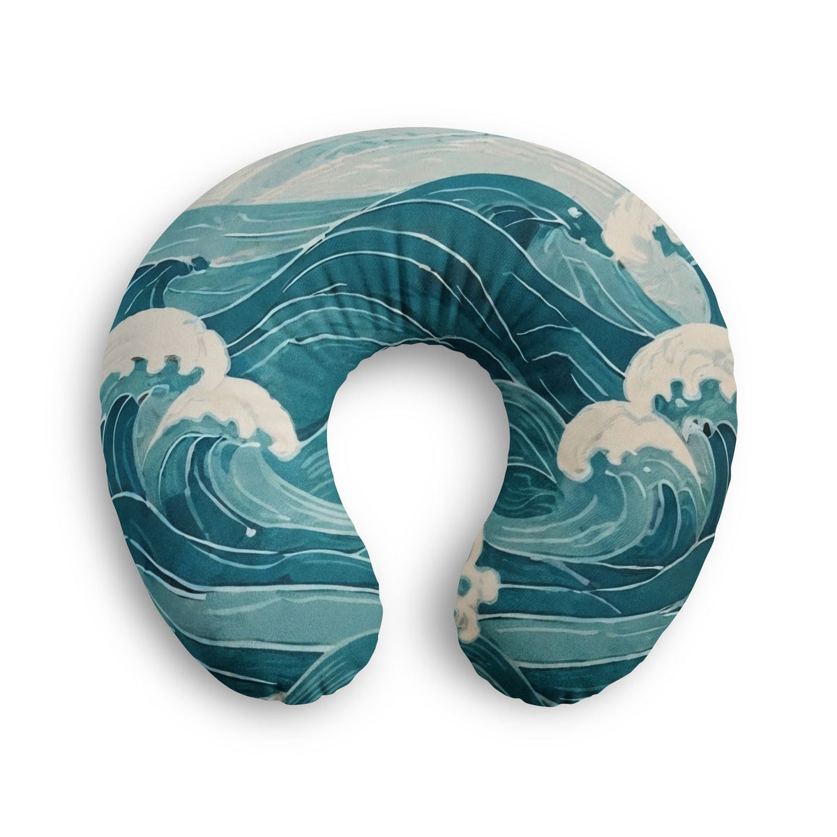 Custom Printed Nursing Pillow Cover - 'Play More' or Ocean Wave Pattern - Mayon Finds