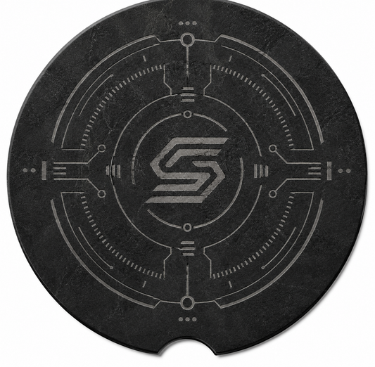 Custom Printed Soapstone Car Coaster – Tech Emblem, Sets of 1, 2 or 4