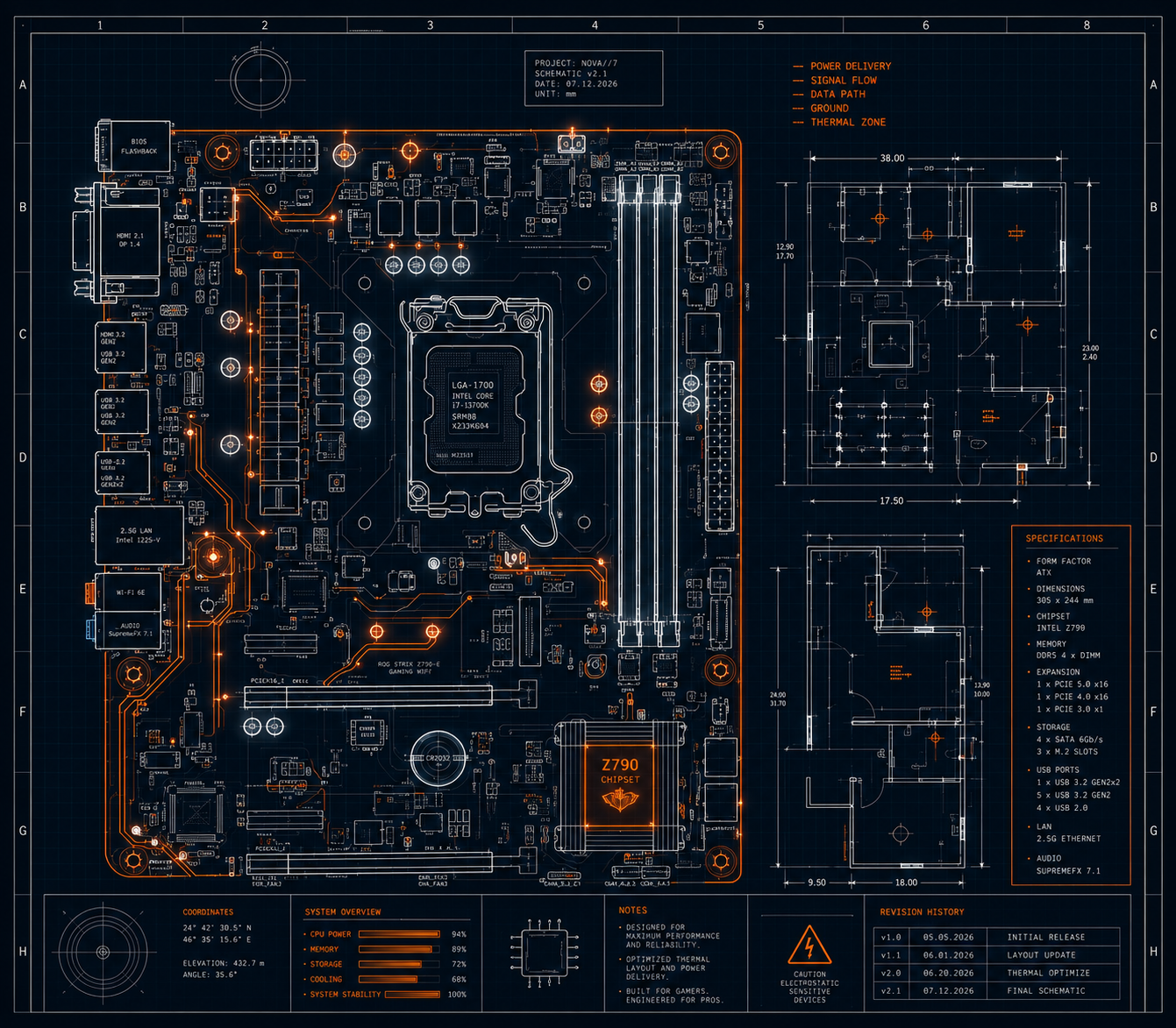 Custom Printed Circuit Board Matte Canvas Wall Art – 60 Sizes, Vertical, Horizontal & Square