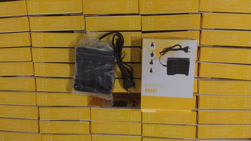 Black Four-Slot 18650 Lithium-Ion Battery Charger - Mayon Finds