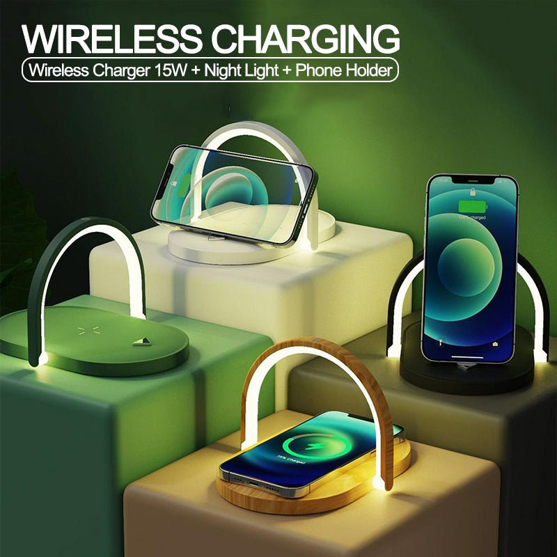 3-in-1 Fordable Wireless Charger & Night Light Station - Mayon Finds