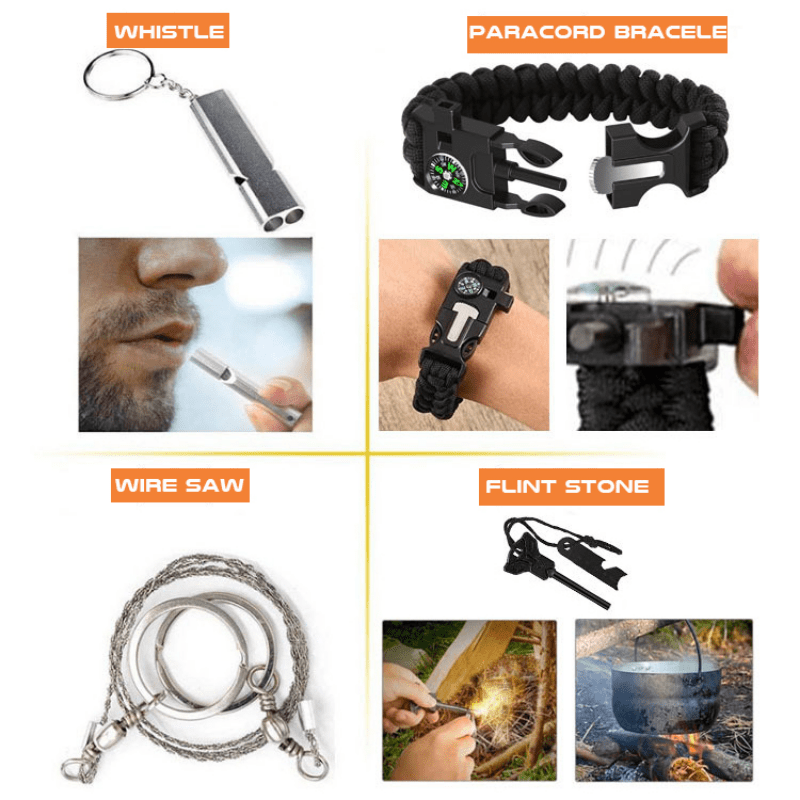 Outdoor Multifunctional Survival Tool Set & Emergency First Aid Kit - Mayon Finds