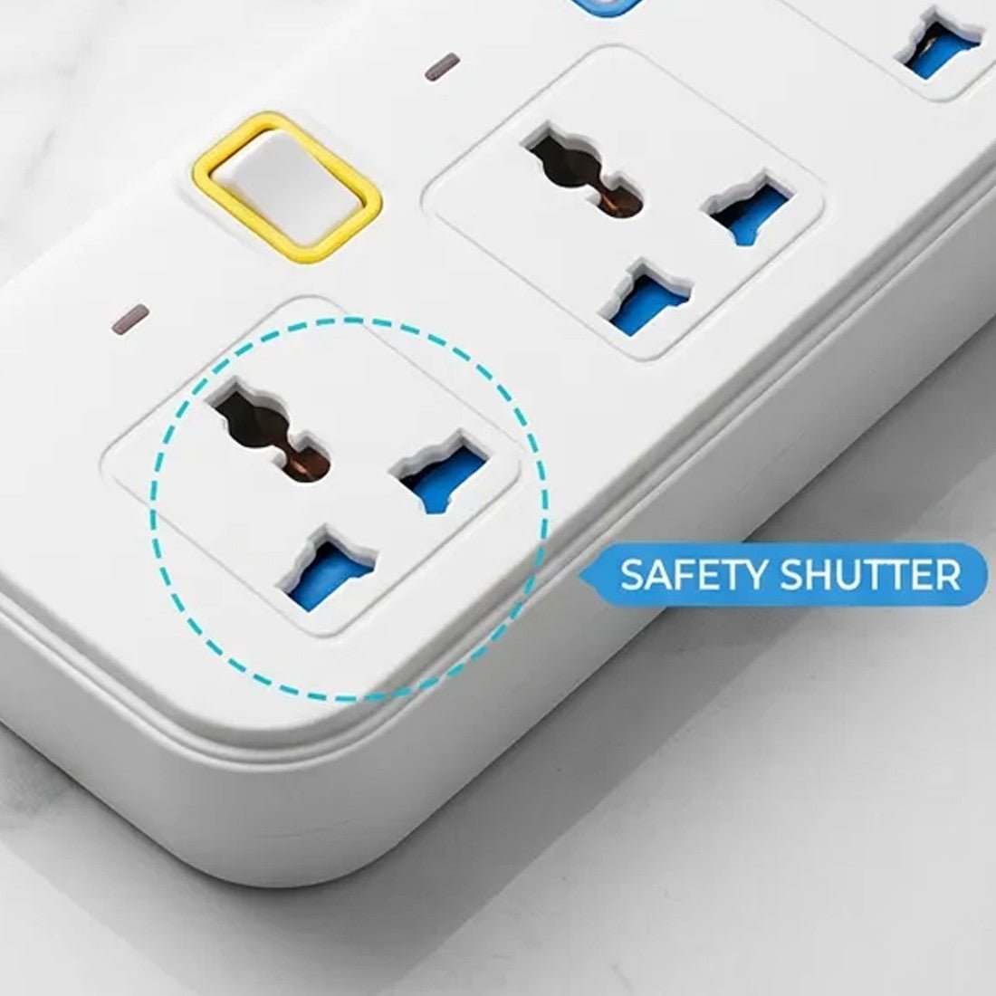 6-In 1 Multi Plug Extension Lead & USB Power Strip - Mayon Finds